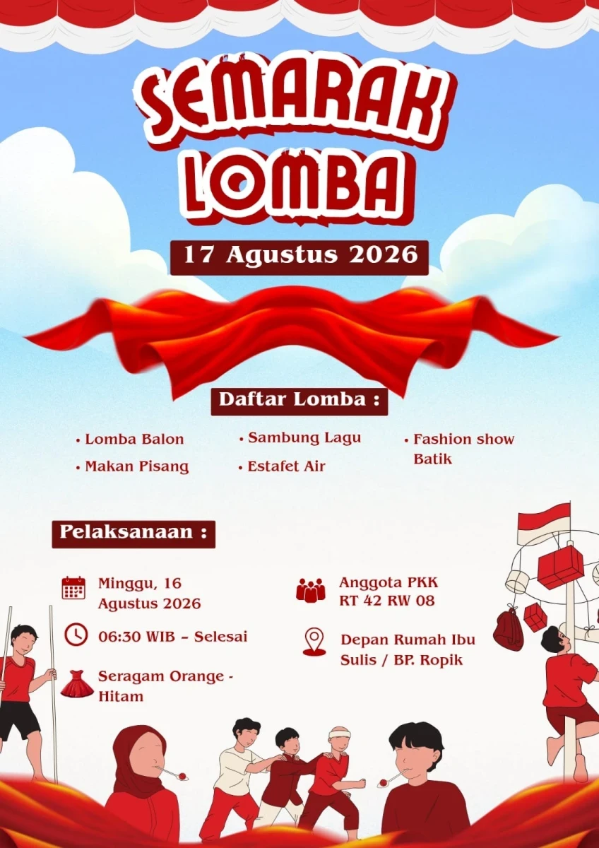 Lomba PKK RT dalam memeriahkan HUT Kemerdekaan RI ke 81