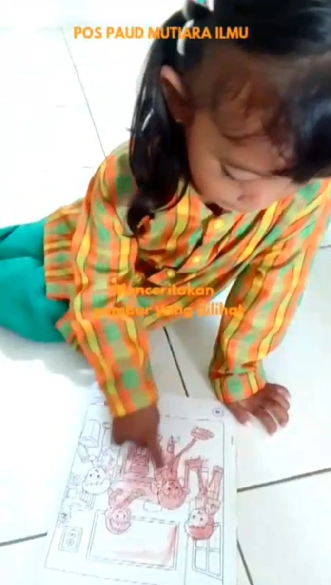 Pembelajaran POS PAUD Mutiara Ilmu "Menceritakan Gambar"