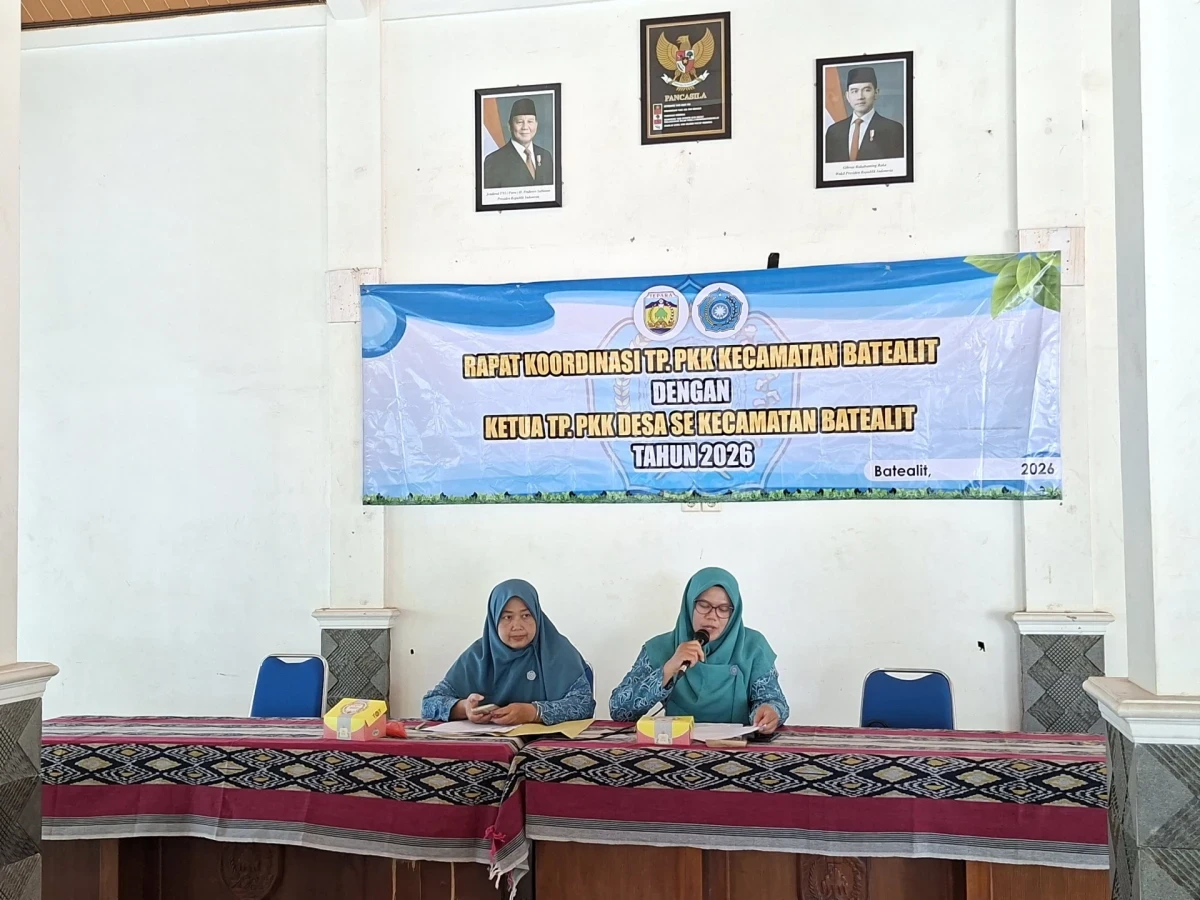 Rakor TP PKK Kec. Batealit dengan Ka. TP PKK Desa