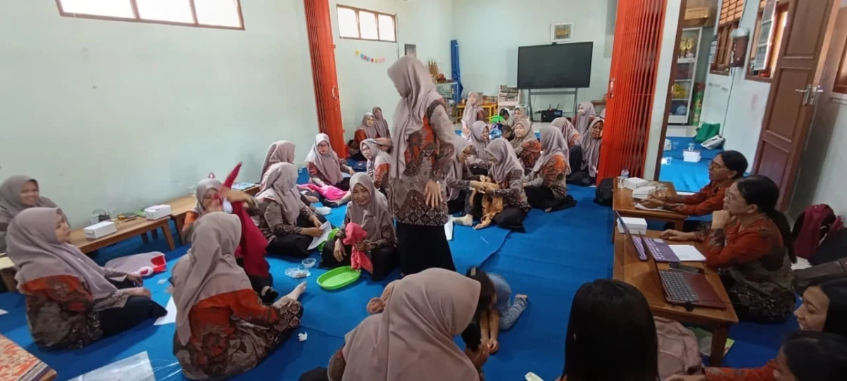 TK MELATI UJUNGWATU MENGIKUTI SERTIJAB PKG GUGUS PAUD DABIN IV DONOROJO