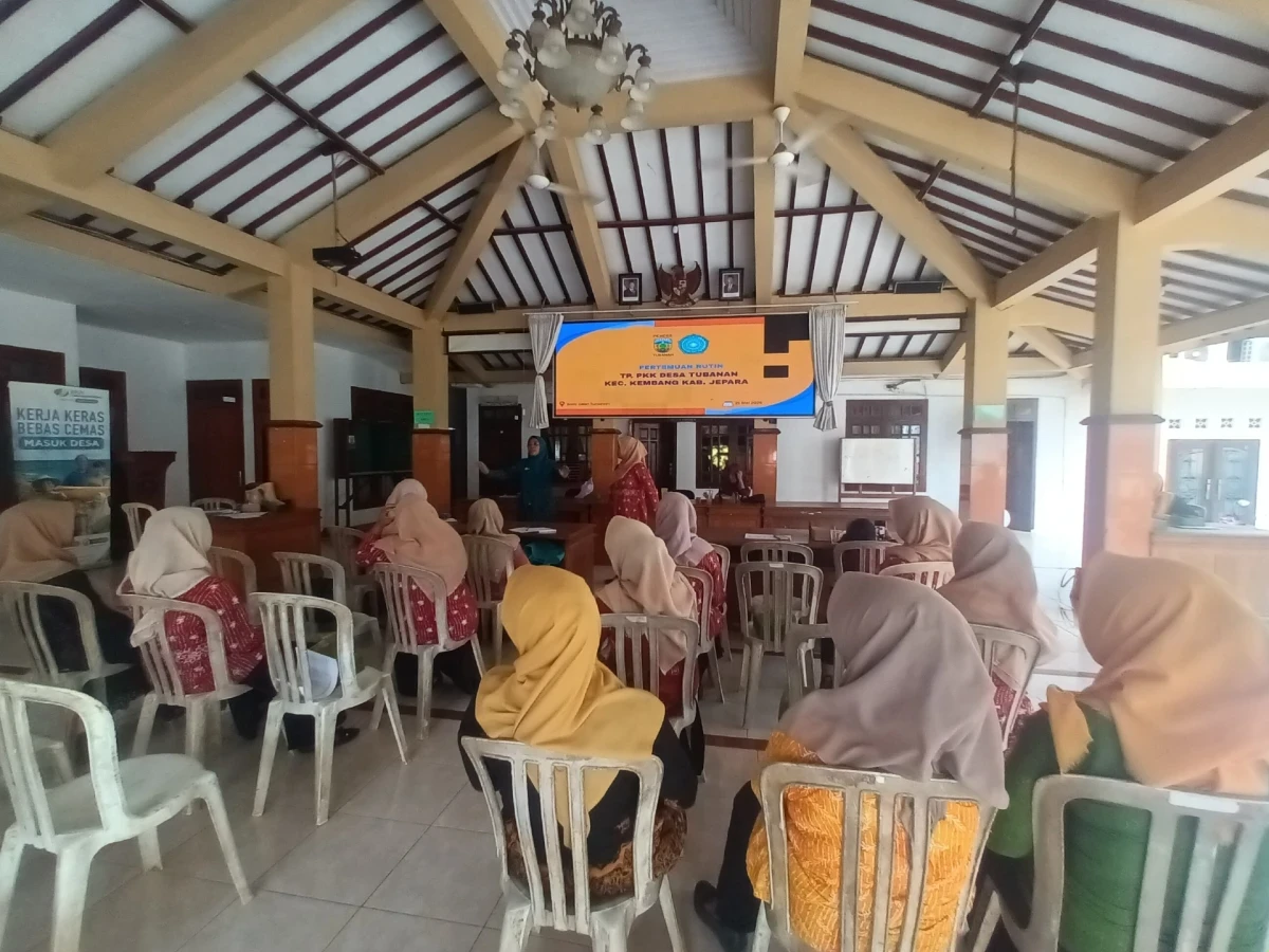 Pertemuan rutin PKK Desa Tubanan