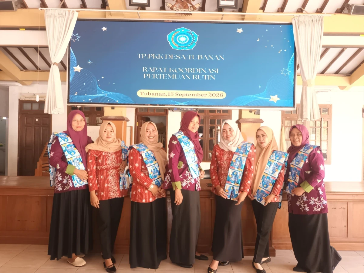 Pertemuan rutin PKK Desa Tubanan