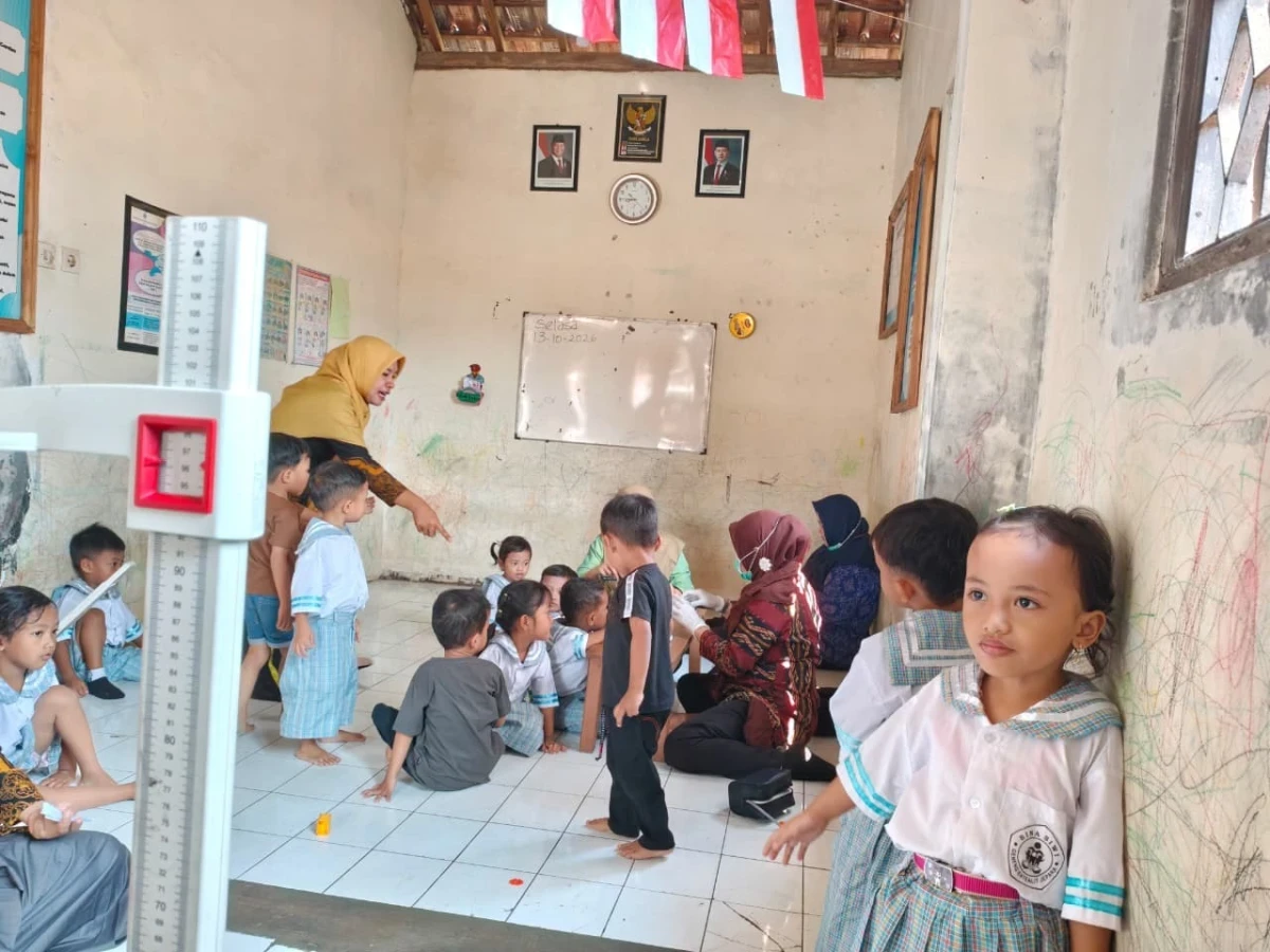 Kegiatan CKG (Cek Kesehatan Gratis) di pos PAUD bina siwi