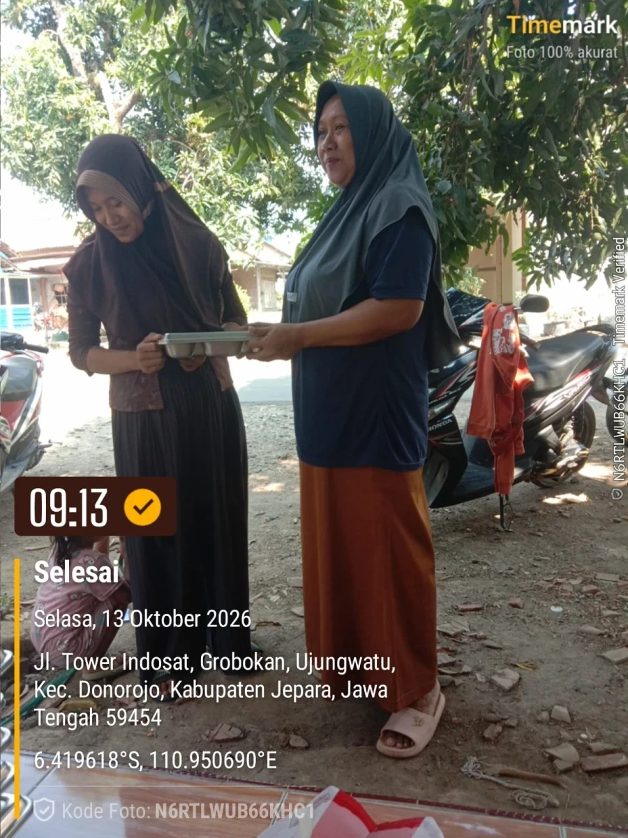 PENDISTRIBUSIAN MAKAN BERGIZI GRATIS  (MBG) DI RW 03 POS 03 GROBOGAN