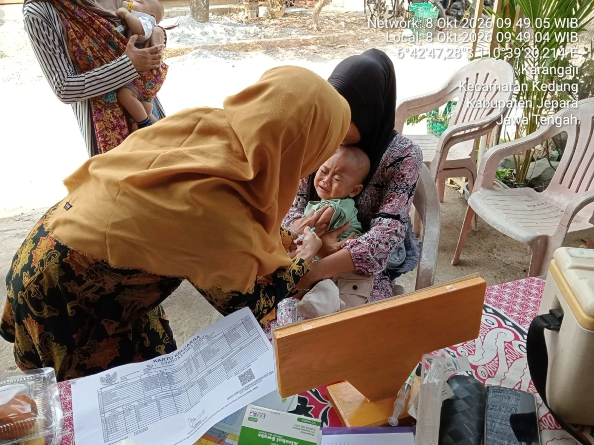 Pelaksanaan posyandu mawar pos 1desa karangaji