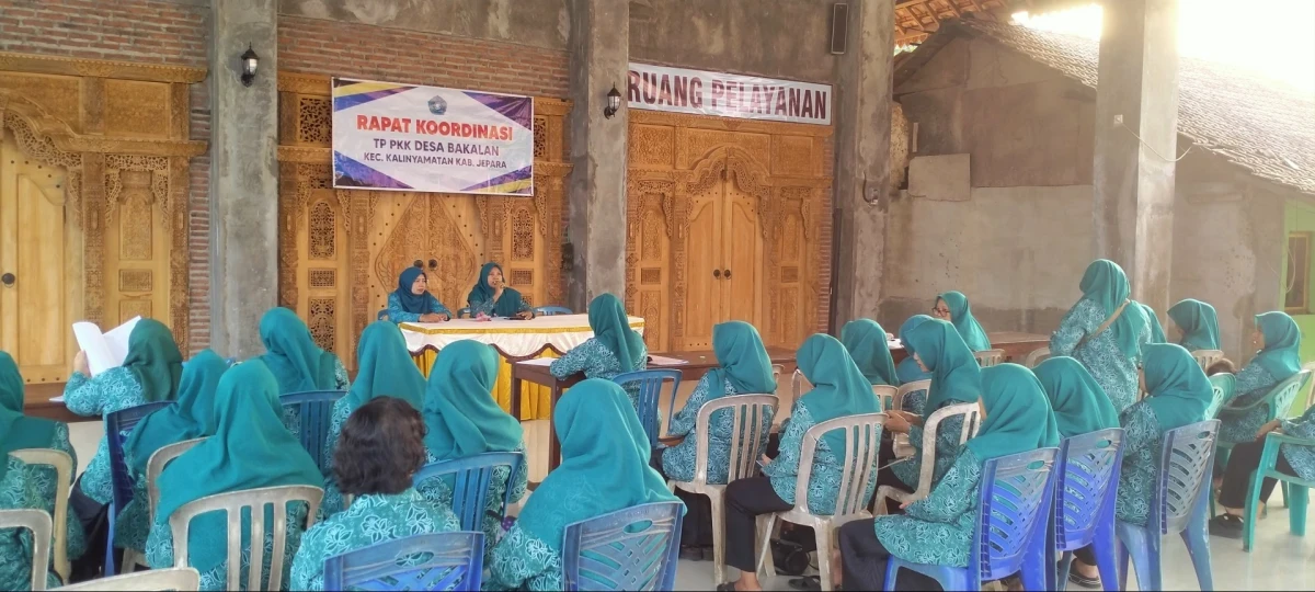 Pertemuan rutin TP PKK Desa Bakalan 