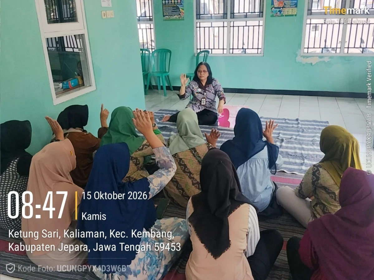 Kegiatan IVA test di Pustu Desa Kaliaman