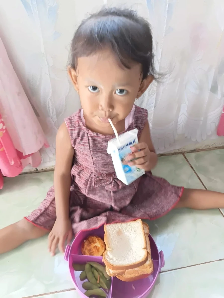 Mbg desa Langon post Melati 5 Pembagian mbg dengan sasaran bumil, busui , balita non PAUD