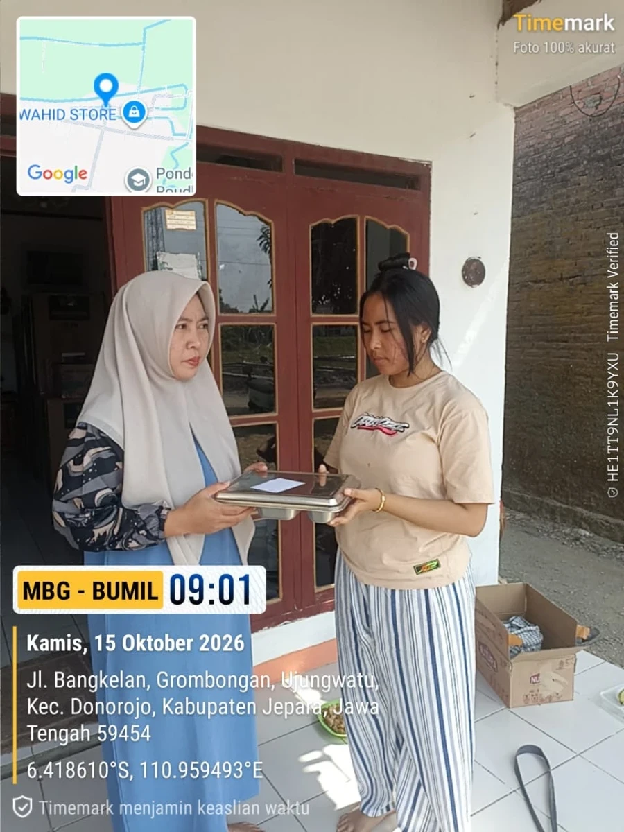 TP.PKK DESA DAMPINGI PENDISTRIBUSIAN MBG DI POS 06 GROBOGAN