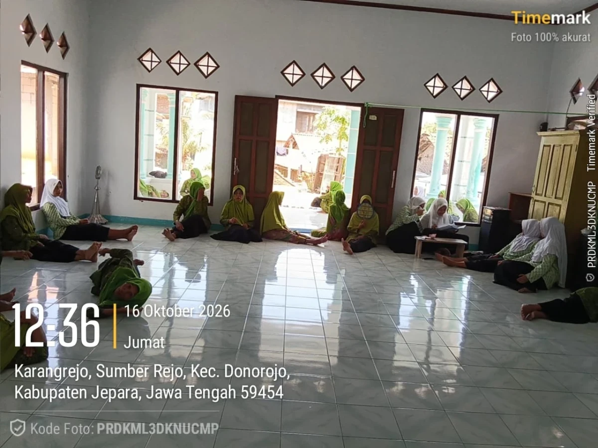 Pokja 1 yang diwakili anggotanya mengikuti rutinan Fatayat Muslimat di Anak Ranting glingsem