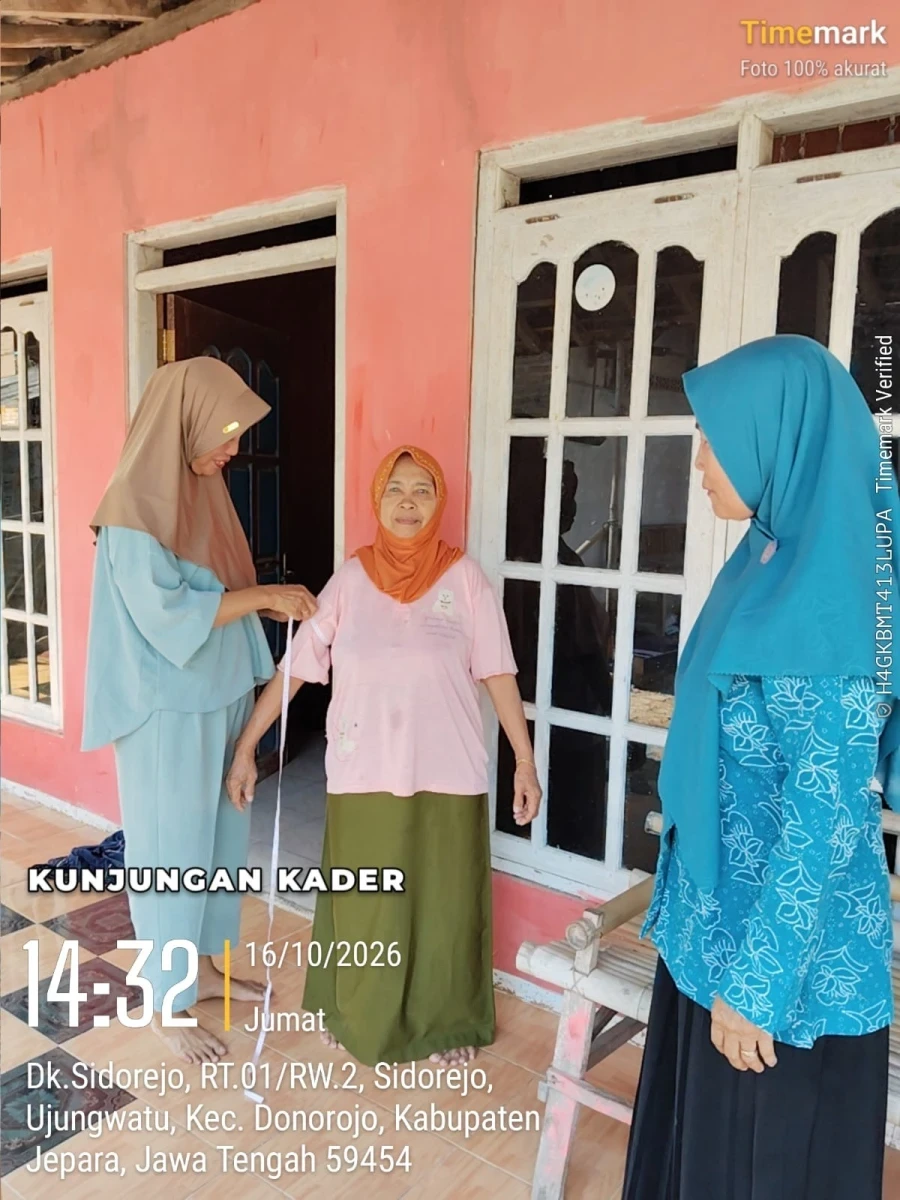 Rekapitulasi Data Lansia Dengan Kunjungan Rumah oleh Kader Di RT 01 RW 02 Dukuh Sidorejo.