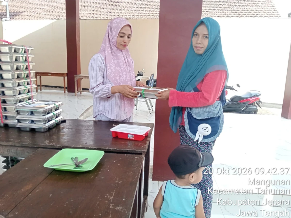 Pendistribusian MBG di Desa Mangunan 
