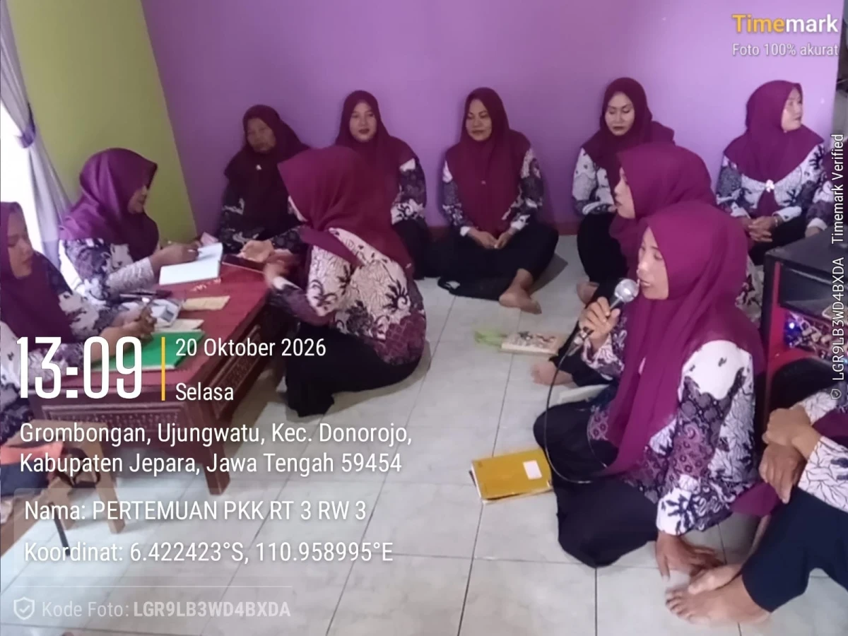 PERTEMUAN RUTIN PKK RT 03 RW 03 DUKUH GROBOGAN