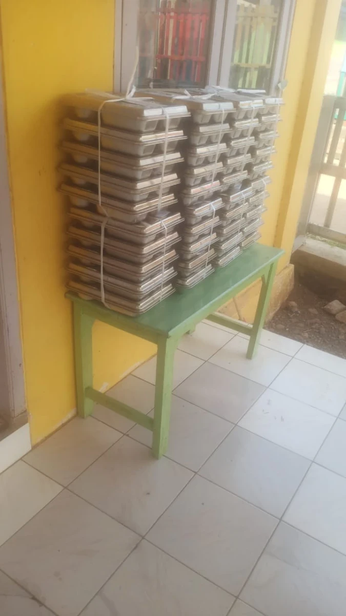 Kegiatan pembagian MBG di pos paud kasih ibu Kaliaman 