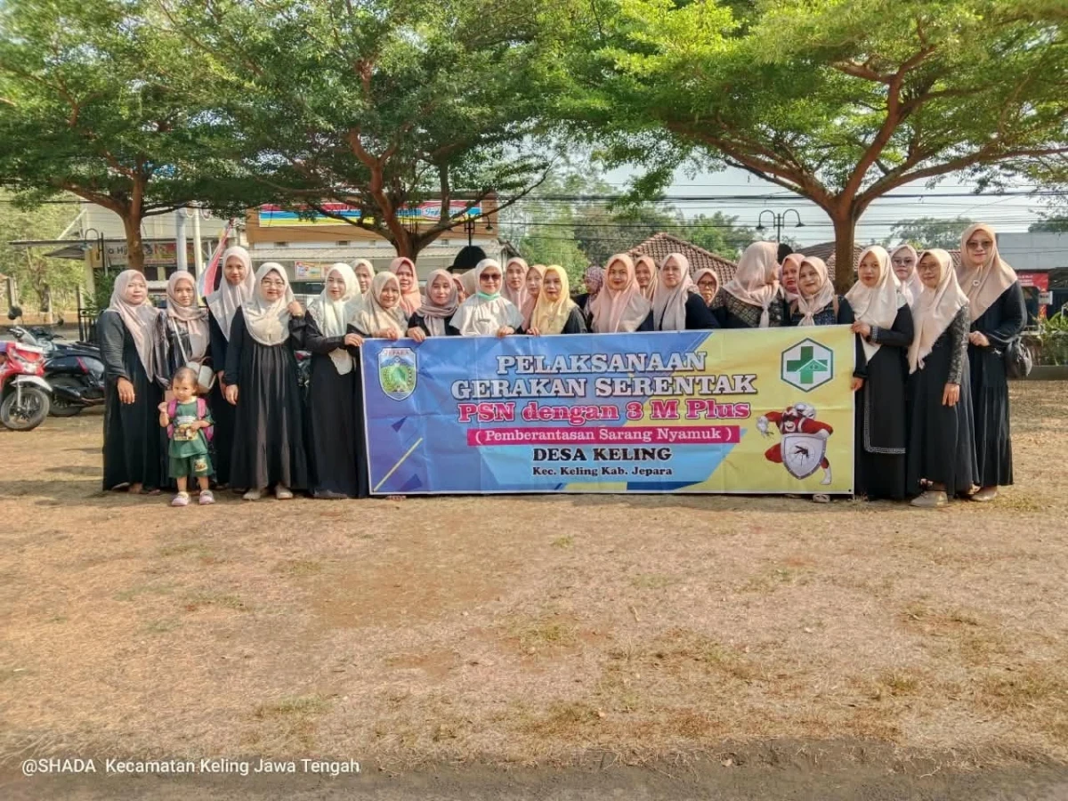 Semangat Hari Santri Nasional Kader Kesehatan Desa Keling Melaksanakan Kegiatan PSN