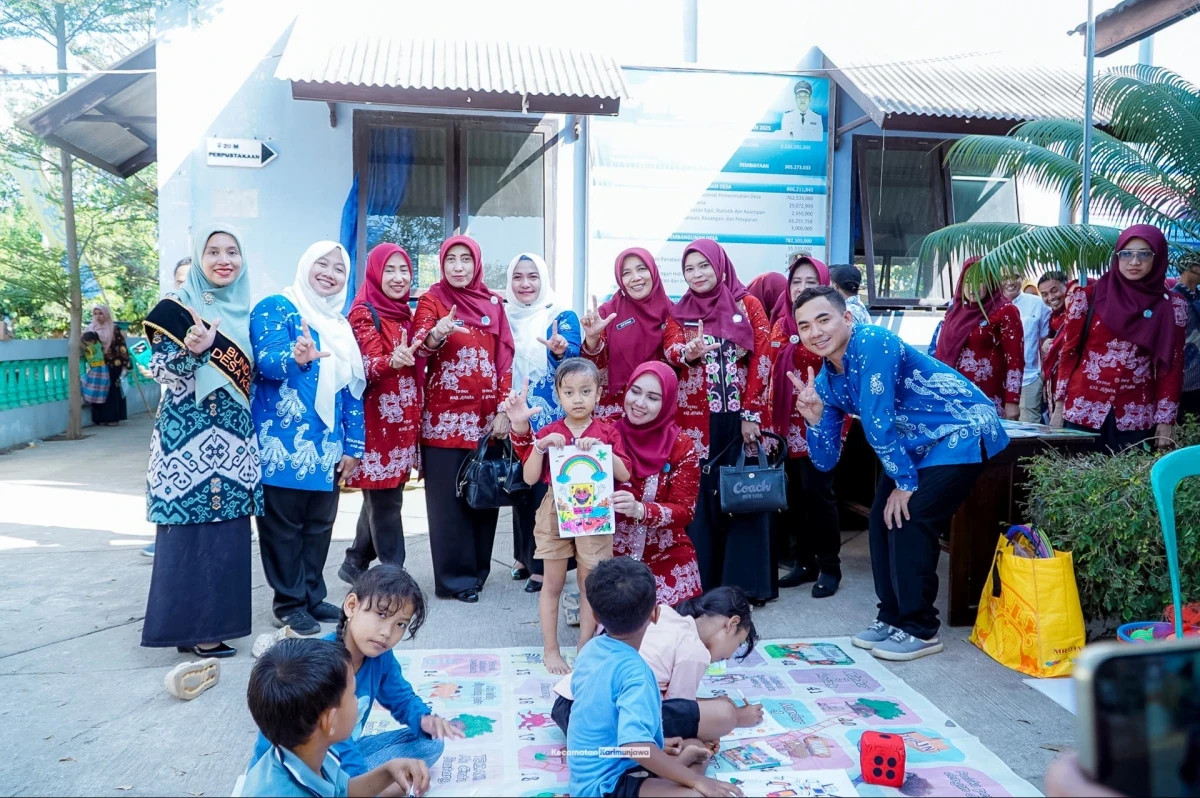 Kunjungan Bunda PAUD Kabupaten Jepara di Pos PAUD Mutiara Hati 