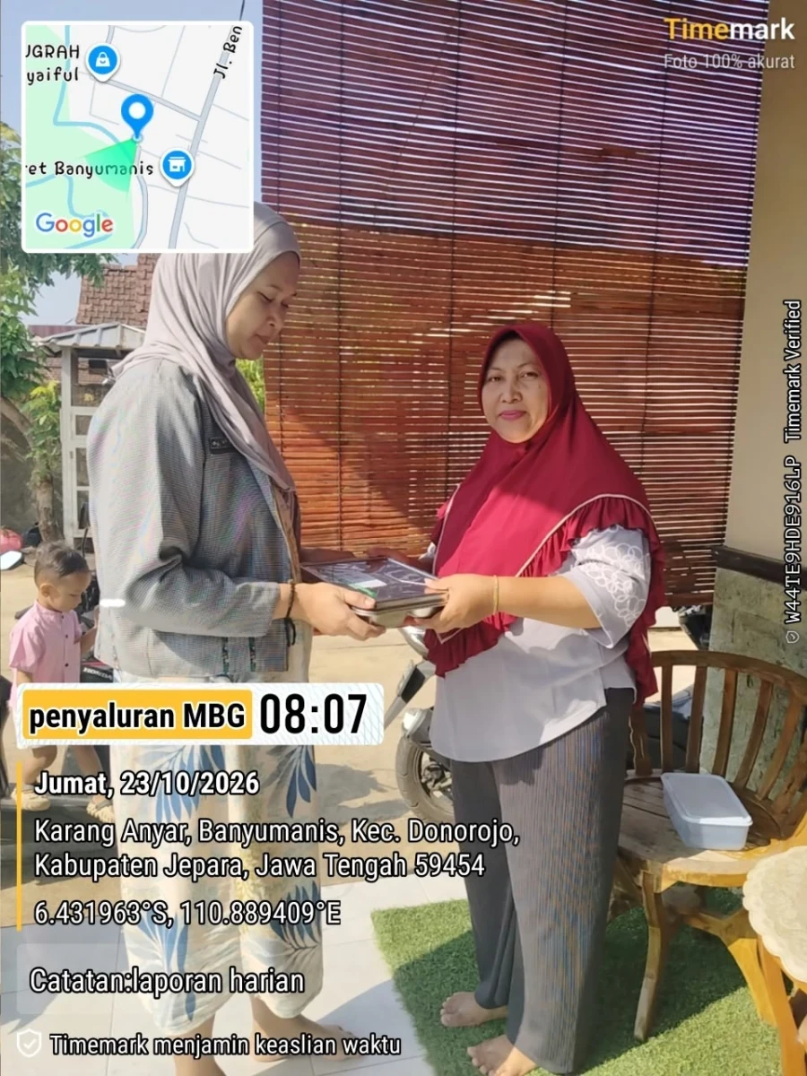 Penyaluran Makan Bergizi Gratis (MBG) bagi Ibu Hamil dan Balita Pos Mawar Merah 4