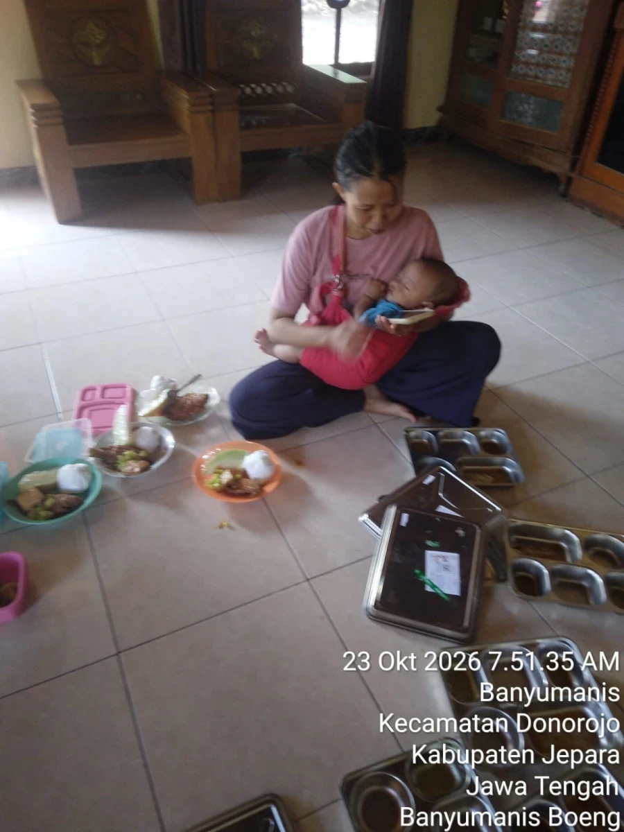 Penyaluran Makan Bergizi Gratis (MBG) bagi Ibu Hamil dan Balita Pos Mawar Merah 7