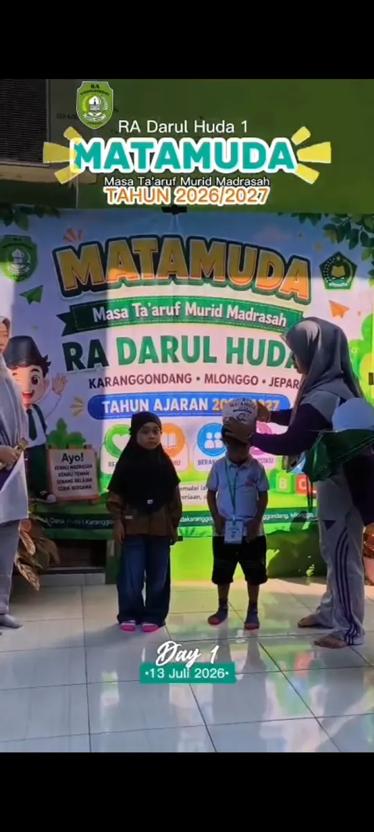 Bunda PAUD Desa Karanggondang Sambangi RA Darul Huda 1 Mata Muda, Berikan Semangat pada Masa Ta'aruf Murid Madrasah (MATSAMA)