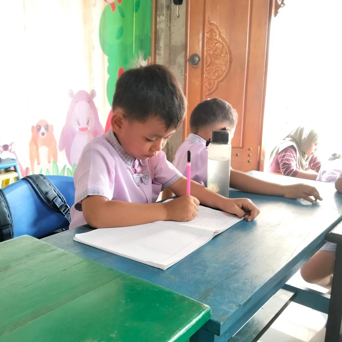 Kegiatan belajar Pos Paud Kasih Ibu Kaliaman 