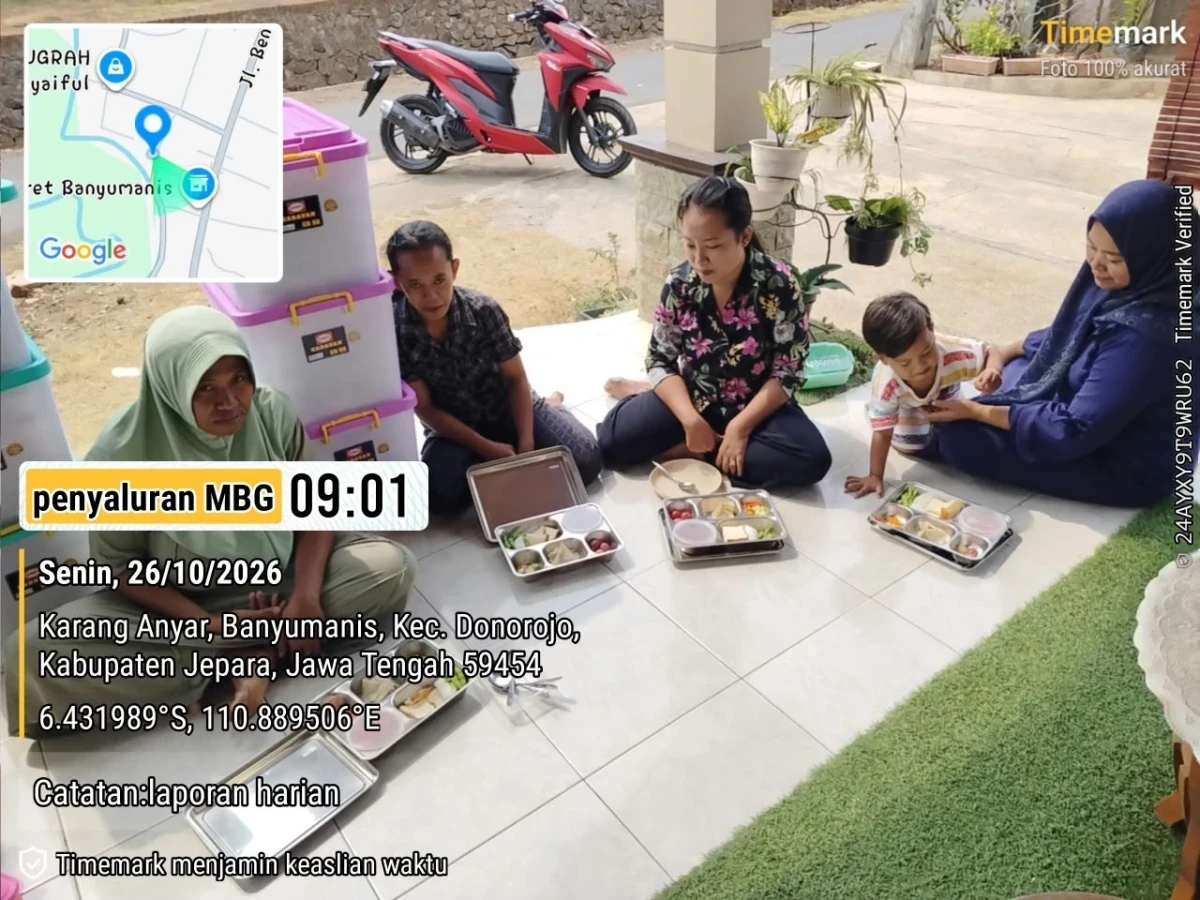PENYALURAN MAKANAN BERGIZI GRATIS (MBG)  Bagi Ibu Hamil dan Balita di Pos Mawar Merah 4