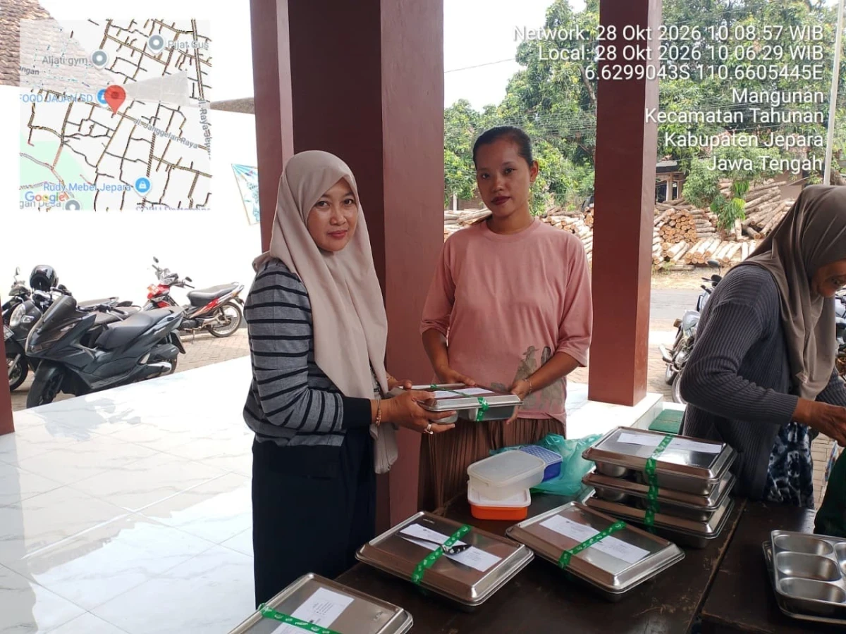 Pendistribusian MBG di Desa Mangunan 