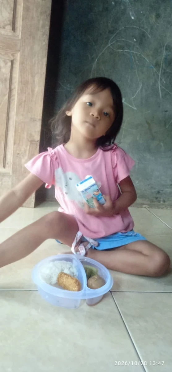 Mbg desa Langon post Melati 3 Pembagian mbg dengan sasaran bumil, busui , balita non PAUD
