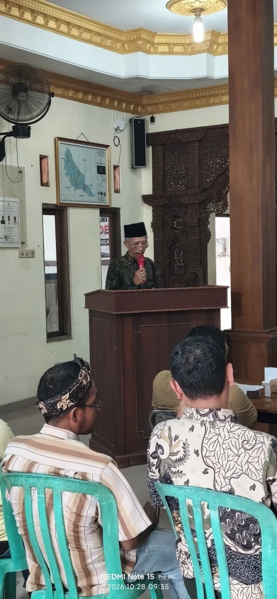 Penyampaian visi misi para calon petinggi desa Kaliaman hari ini 