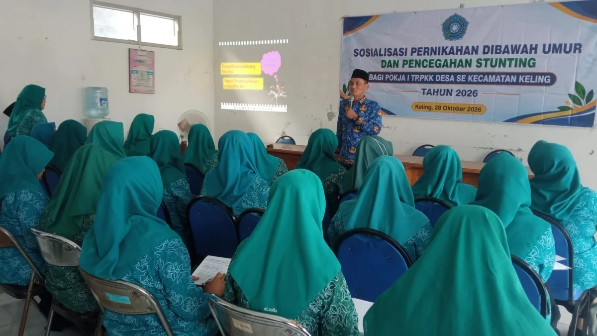 Sosialisasi pernikahan dibawah umur dan pencegahan stunting bagi kader Pokja I TP.PKK Desa se Kecamatan Keling Tahun 2026