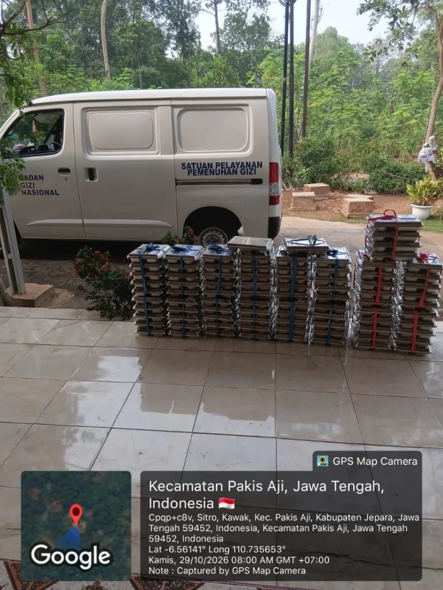Distribusi MBG di Posyandu Nusa Bhakti 4 Desa Kawak