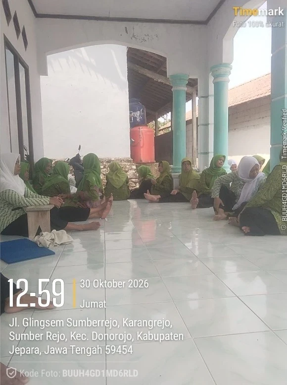 Rutinan Fatayat Muslimat minggu ke 4 Anak Ranting Glingsem