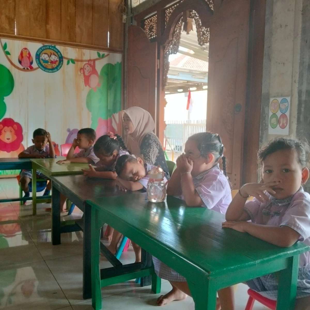 Kegiatan Belajar Mengajar di Pos Paud Kasih Ibu Kaliaman 