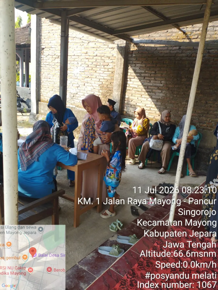Masyarakat Antusias, Posyandu Melati Berikan Layanan Kesehatan Dasar Lengkap di Balai Desa Singorojo
