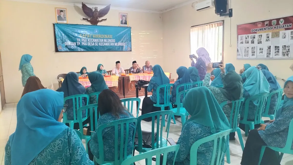 Rapat Koordinasi Tp.Pkk kec.mlonggo dengan Tp.Pkk Desa se kec.mlonggo
