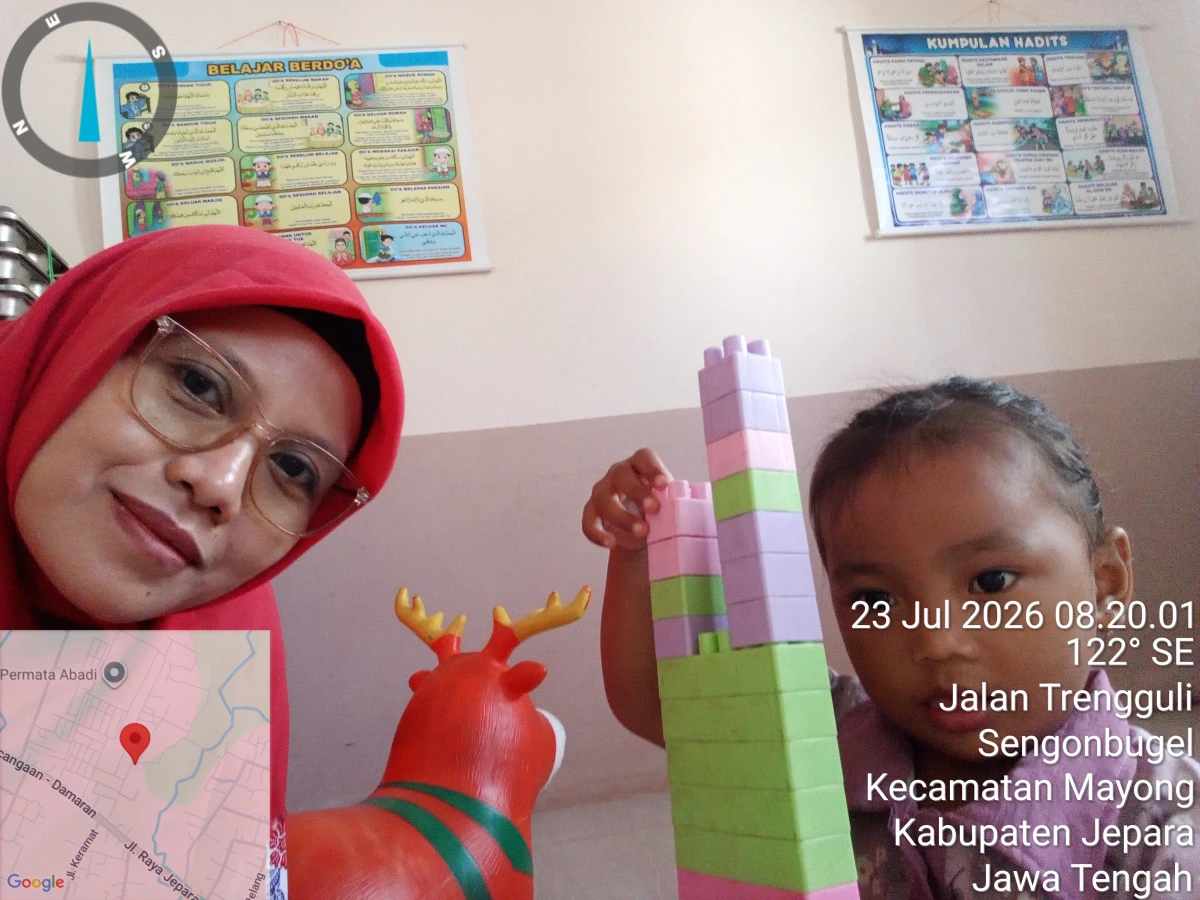 Bunda paud sengonbugel mengajar foto anak-anak pos paud melati 