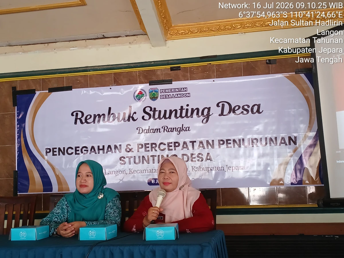 Rembuk Stunting Desa Dalam rangka pencegahan dan percepatan penurunan stunting  desa Langon Kecamatan Tahunan