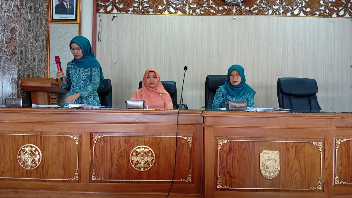 Rapat koordinasi TP PKK KECAMATAN JEPARA dengan ketua tp pkk desa kelurahan se kecamatan jepara