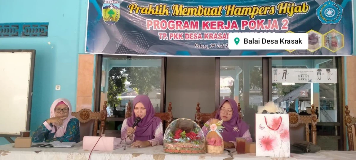 Pelatihan pembuatan hampers hijap PKK desa krasak