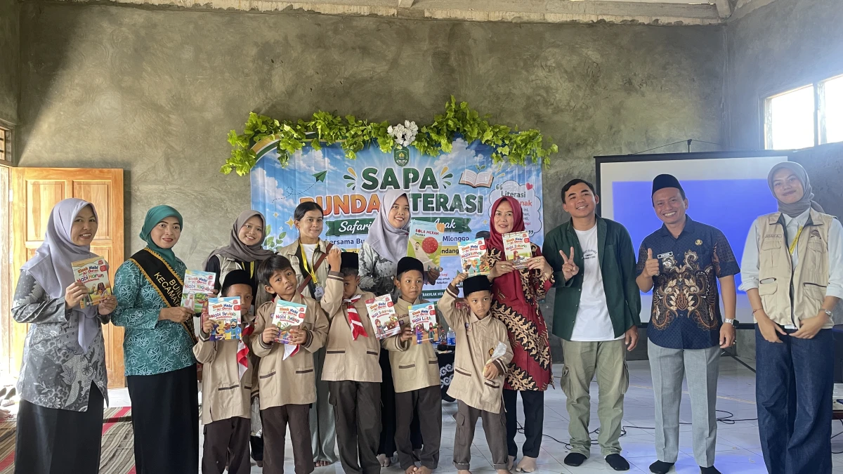 Bunda Literasi Kecamatan Mlonggo Bersama Bunda Literasi Desa Karanggondang Perkuat Budaya Literasi Anak Melalui Kegiatan "SAPA Bunda Literasi"