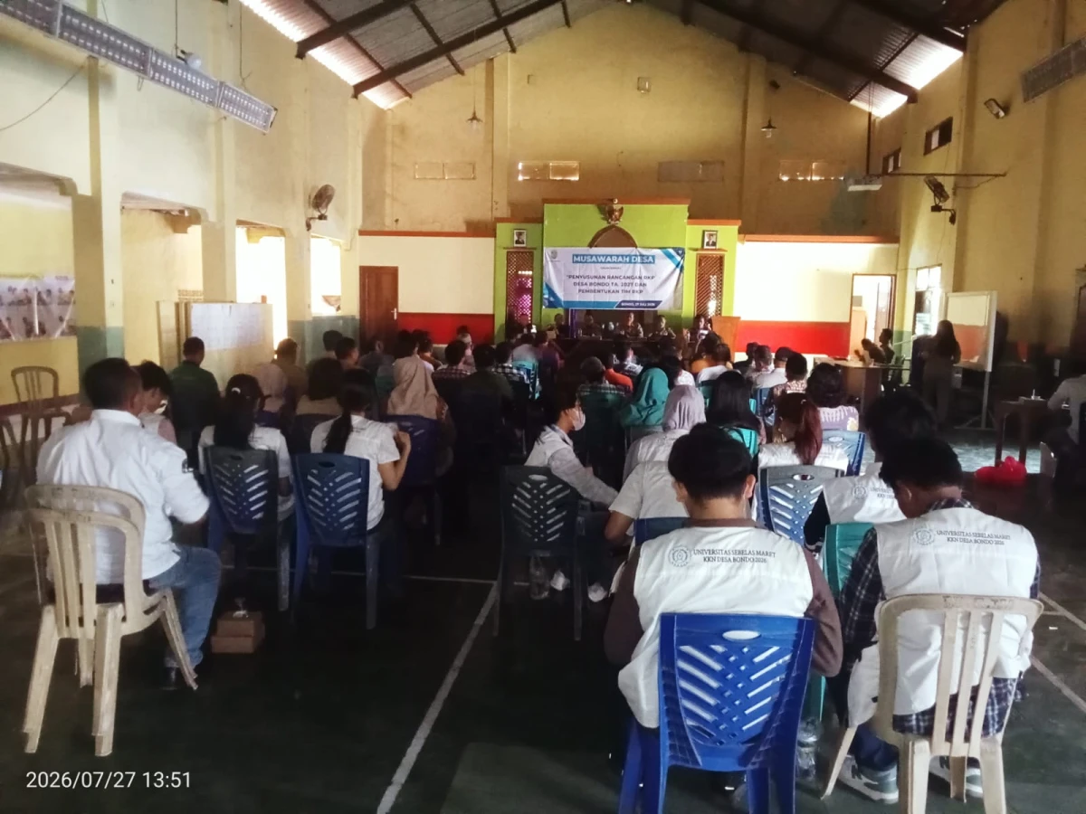 Musyarwarah desa dalam rangka penyusunan rancangan RKP Desa Bondo TA 2027