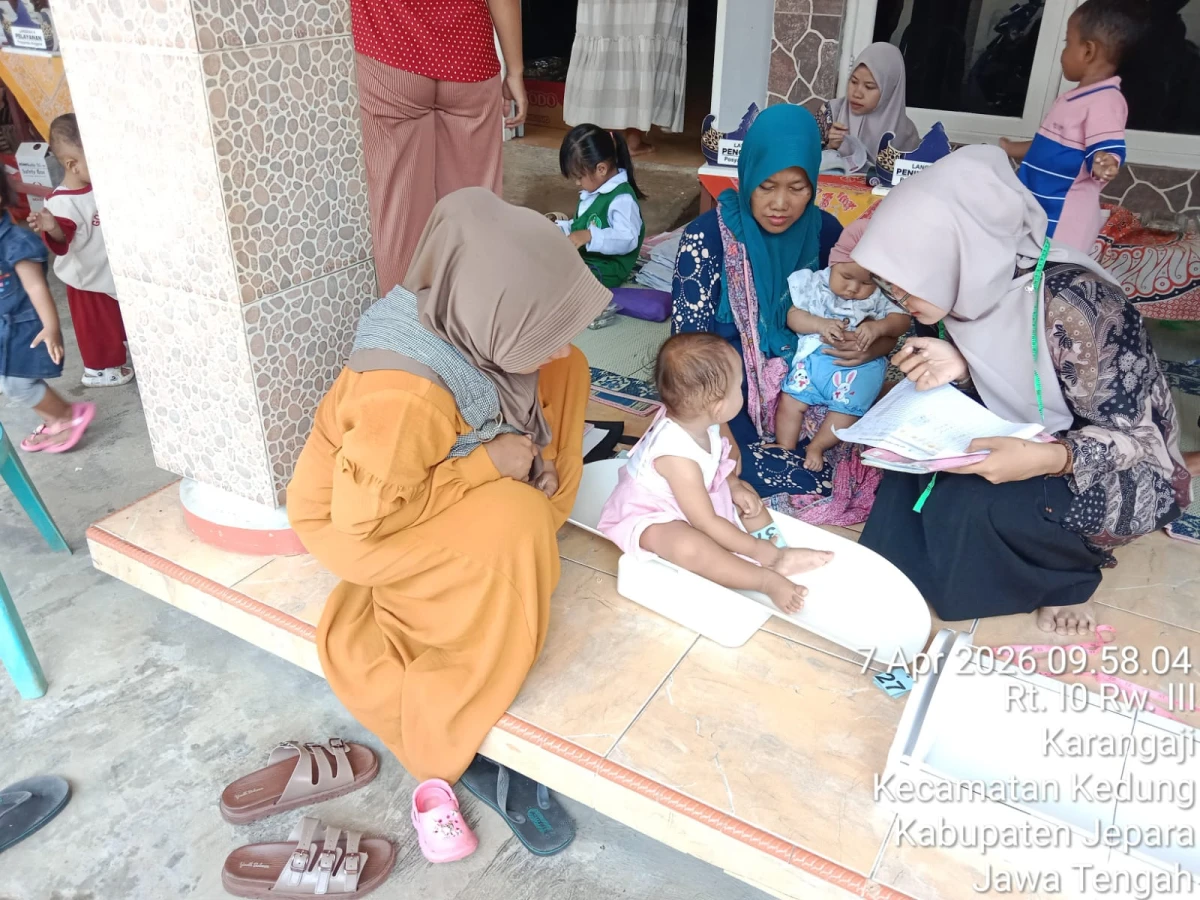Pelaksanaan posyandu matahari rw 3 desa karangaji