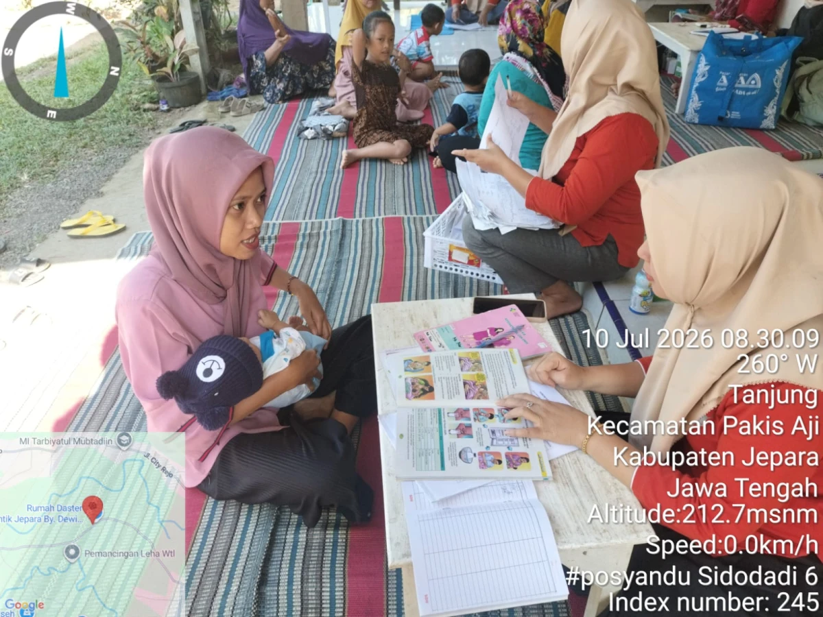 Kegiatan Posyandu Sido Dadi VI Desa Tanjung