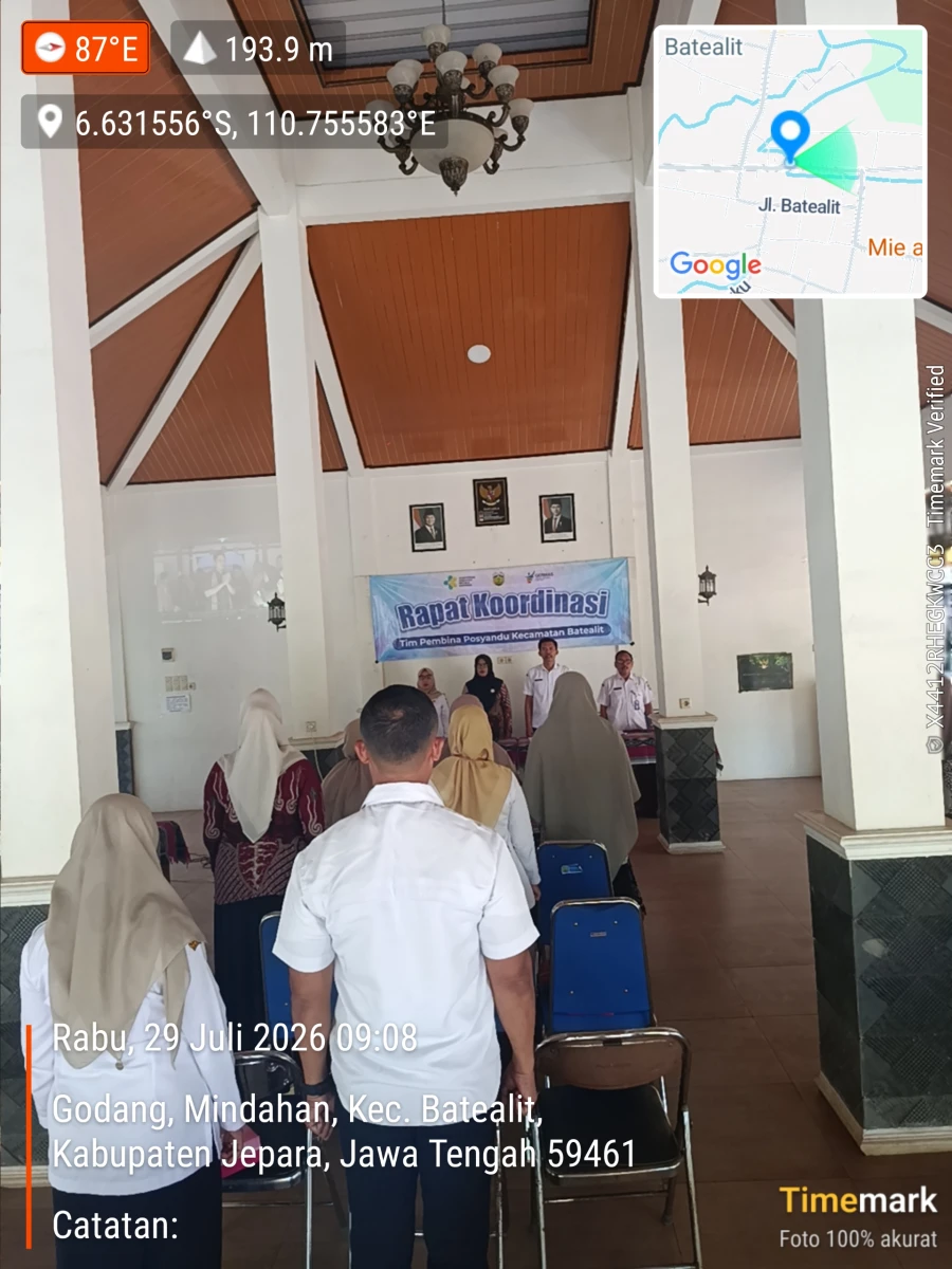Rapat koordinasi tim pembina posyandu kecamatan batealit