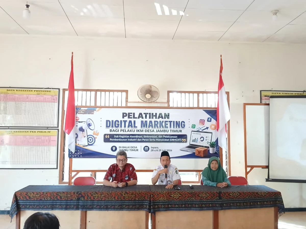 Guna Peningkatan Kapasitas UMKM Perempuan, Pokja III TP PKK Kecamatan Mlonggo Pantau Pelatihan Digital Marketing
